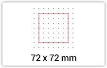 72 x 72 mm